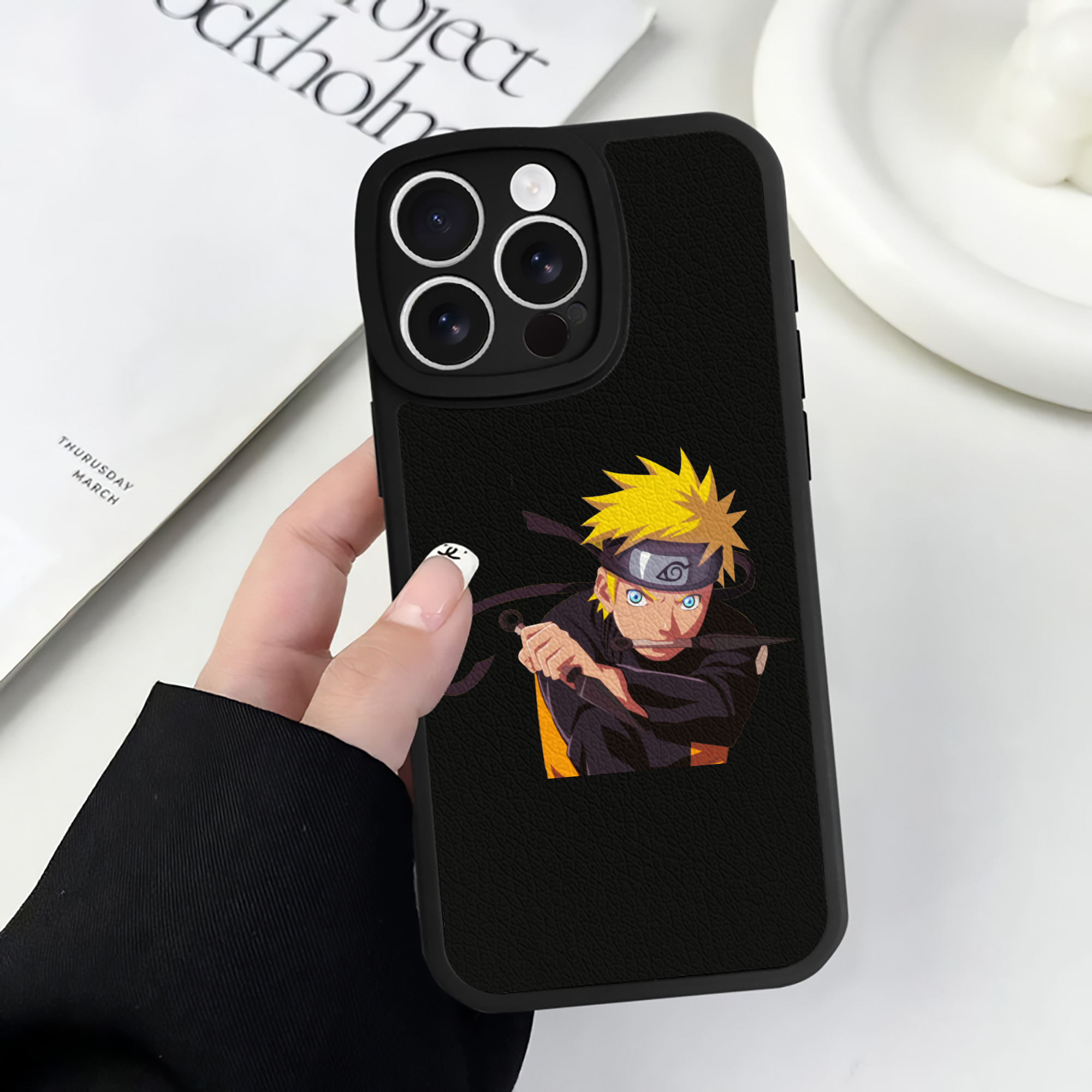 （画像用） NARUTO -ナルト- うずまき ナルト Uzumaki Naruto 【iPhone 16シリーズ対応】シリコンスマホケース（レザー調） 材質：シリコン